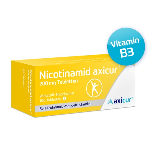 NICOTINAMID axicur 200 mg Tabletten - 100Stk - Abwehrkräfte