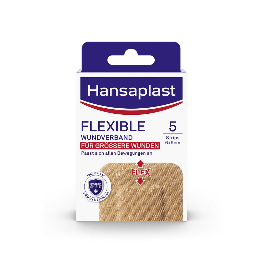 HANSAPLAST Flexible Wundverband 6x9,5 cm Strips - 5Stk - Hansaplast