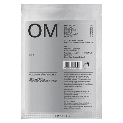 OM HYALURONSÄURE Masken - 5Stk