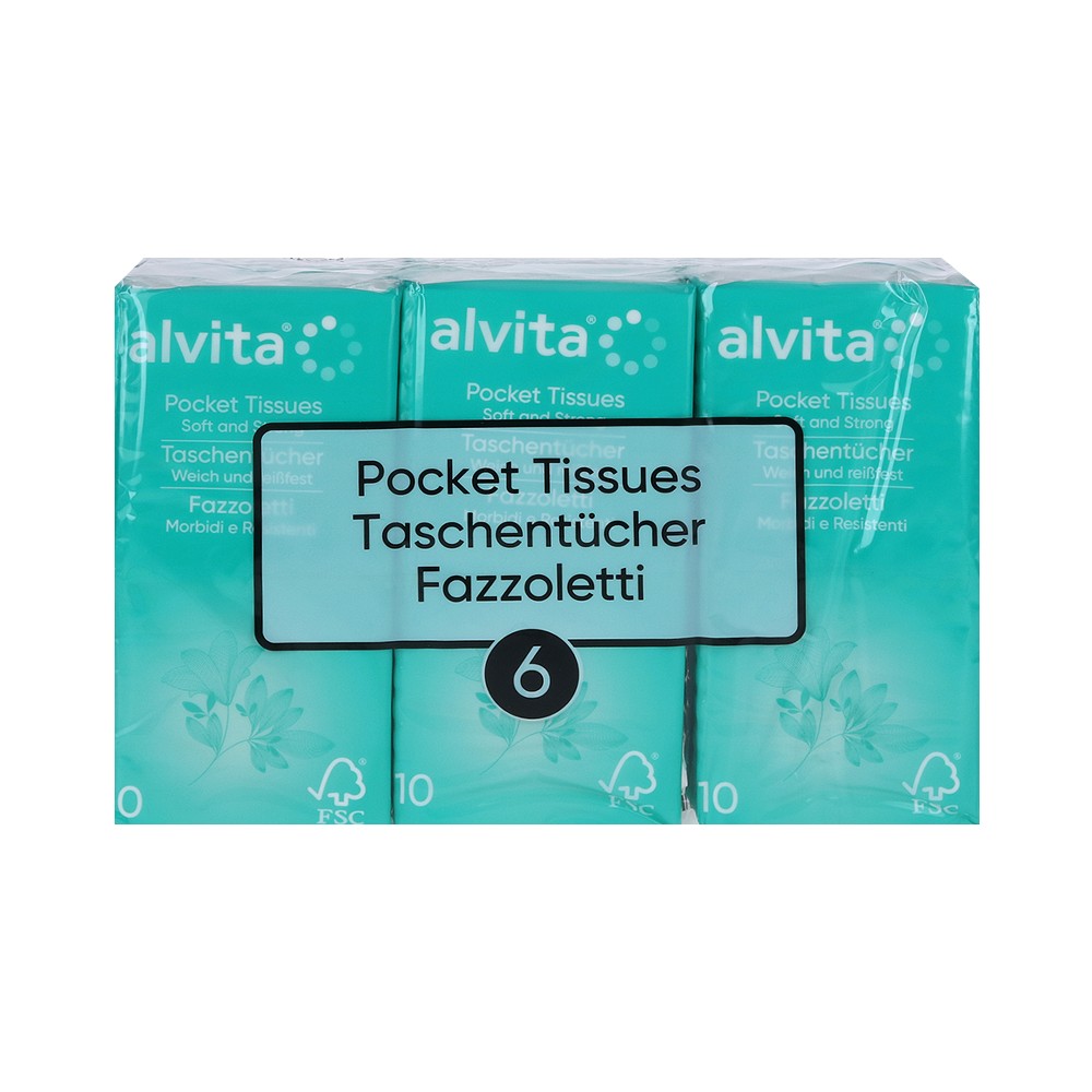 ALVITA Taschentücher - 6X10Stk