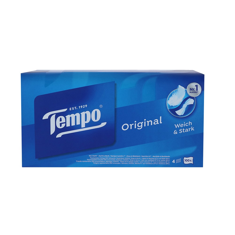 TEMPO Original Taschentücher Box - 1X100Stk