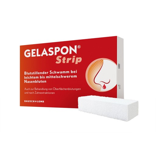 GELASPON Strip 1x1x4 cm Gelatineschwamm - 4Stk - Wundversorgung