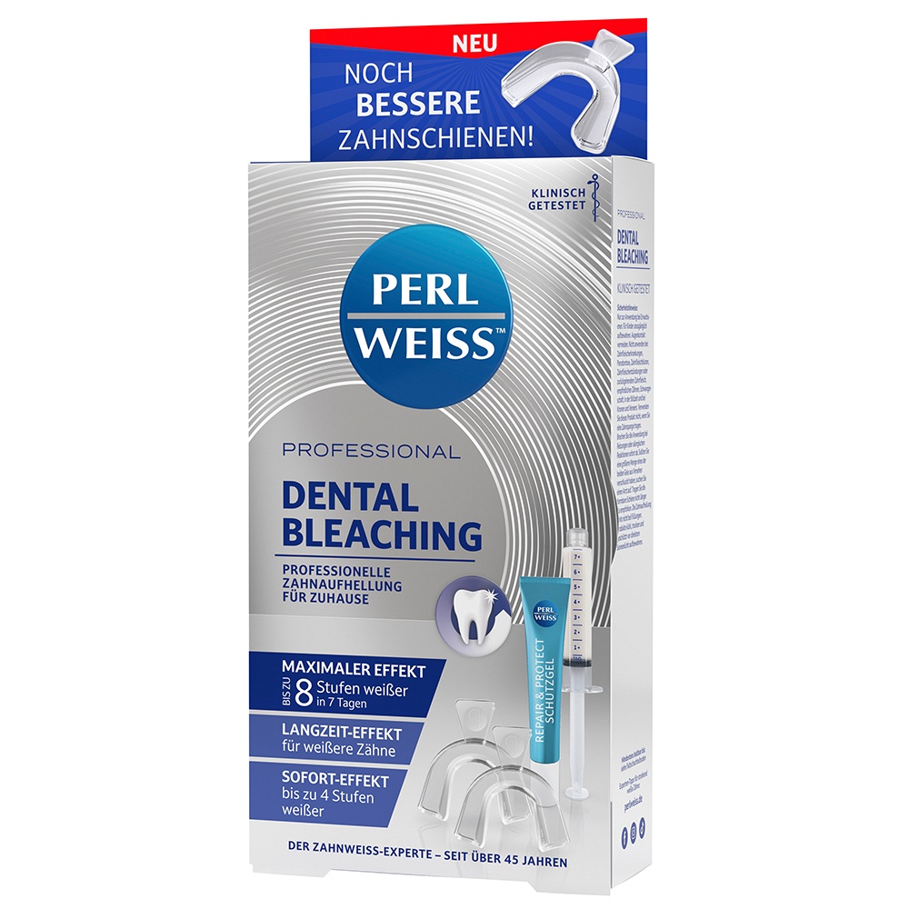 PERLWEISS Dental Bleaching bis zu 8 Stufen weißer - 2X10ml