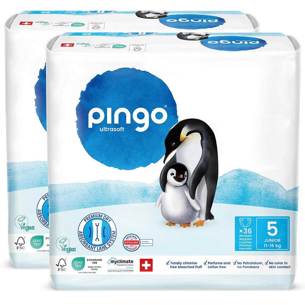BIO WINDELN Nr.5 Junior Jumbo 11-16 kg PINGO SWISS - 72Stk