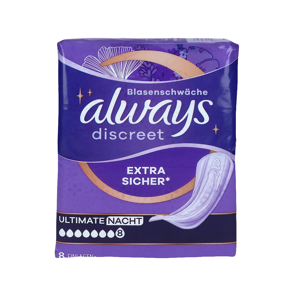 ALWAYS discreet Inkontinenz Einl.Ultimate Nacht - 8Stk