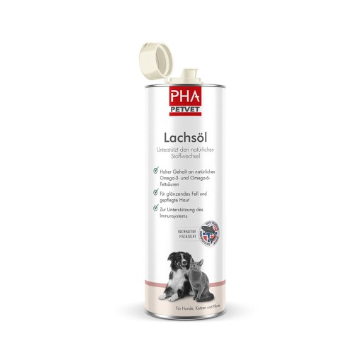 PHA Lachsöl f.Hunde/Katzen/Pferde - 500ml - Gelenke & Knochen