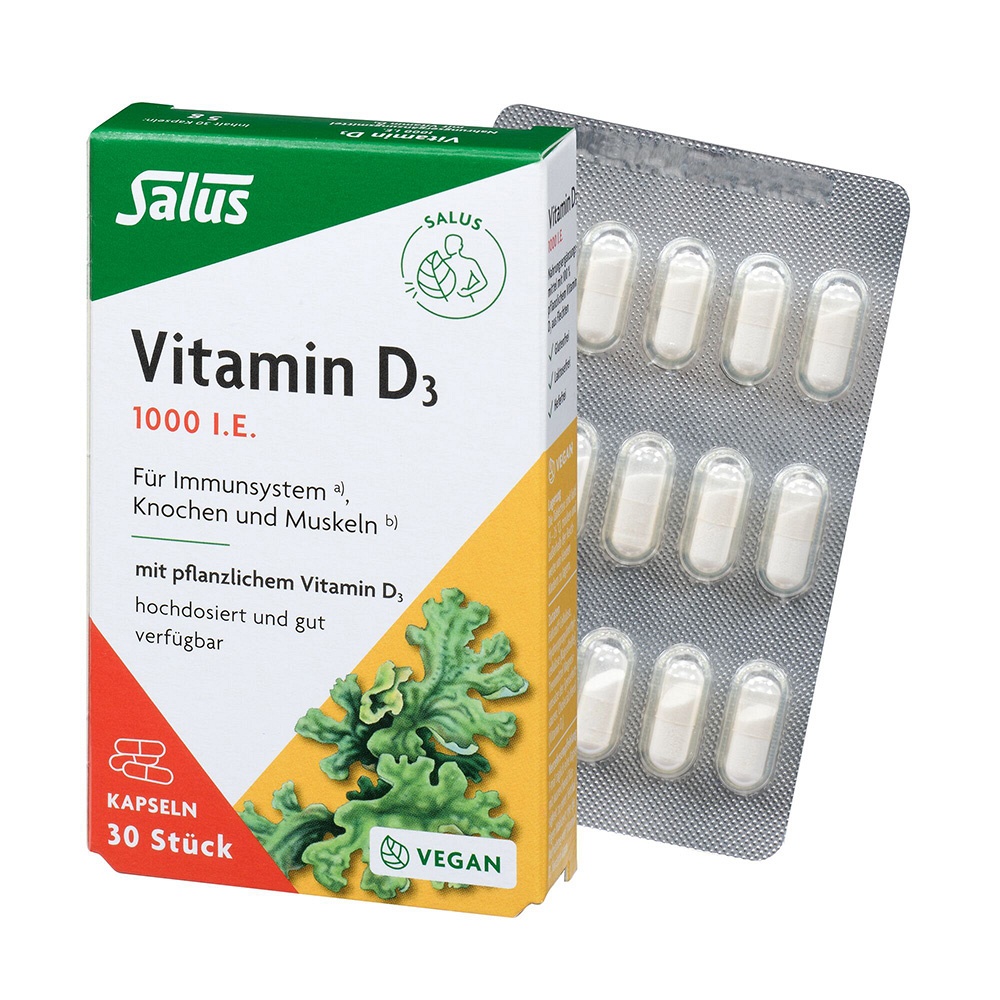 VITAMIN D3 1000 I.E. vegan Kapseln Salus - 30Stk