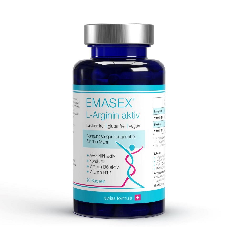 EMASEX L-Arginin aktiv Kapseln - 90Stk - Nahrungsergänzung