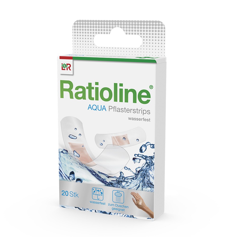 RATIOLINE aqua Pflasterstrips in 2 Größen - 20Stk - AQUA