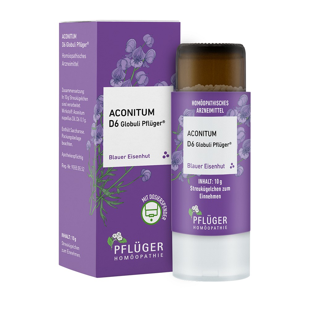 ACONITUM D 6 Globuli Pflüger Globulispender - 10g - A - A