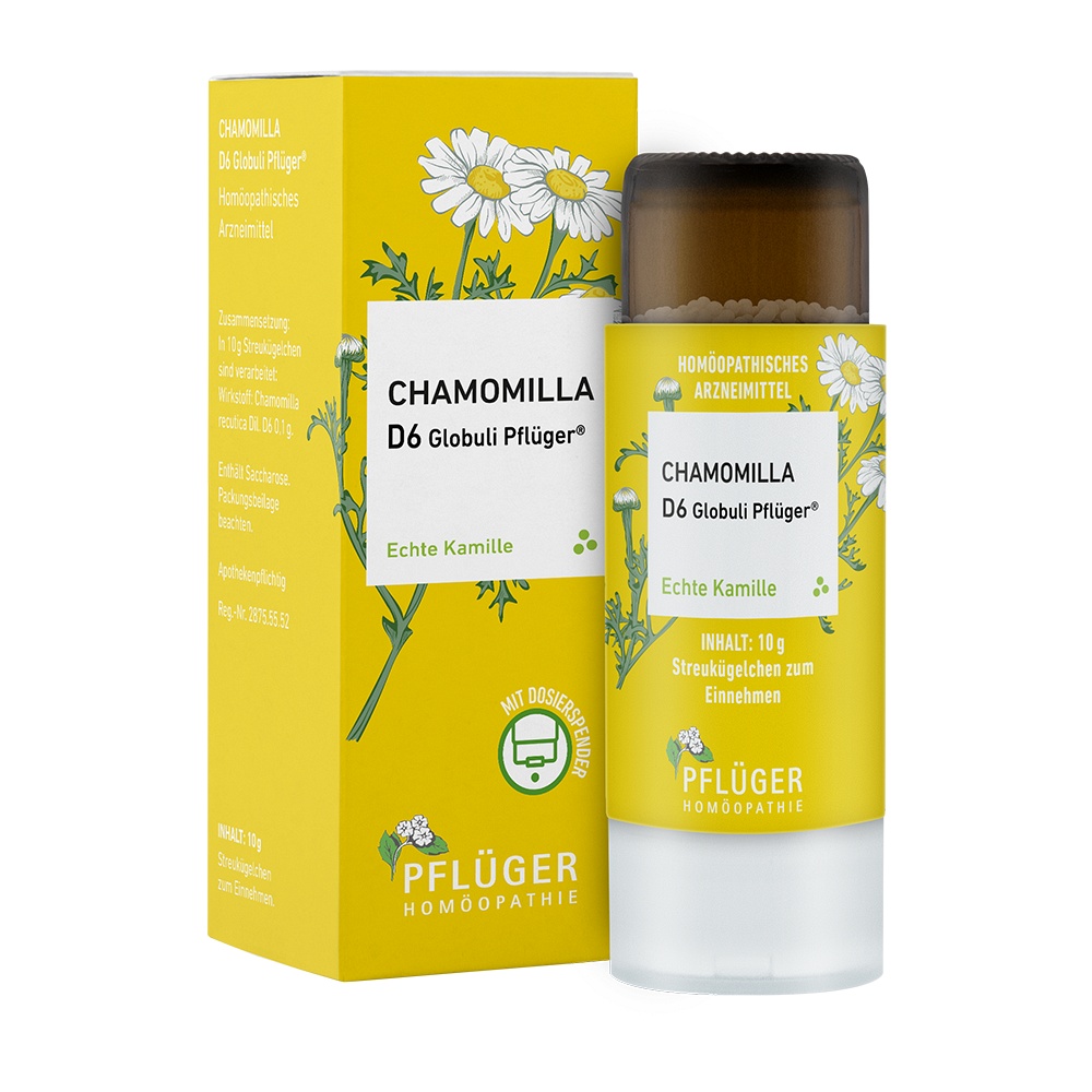 CHAMOMILLA D 6 Globuli Pflüger Globulispender - 10g - B - C