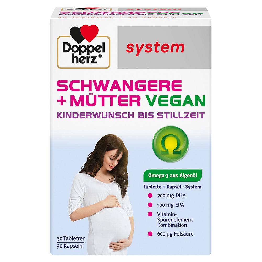 DOPPELHERZ Schwangere+Mütter vegan syst.Kombipack. - 60Stk - Produkte für Frauen