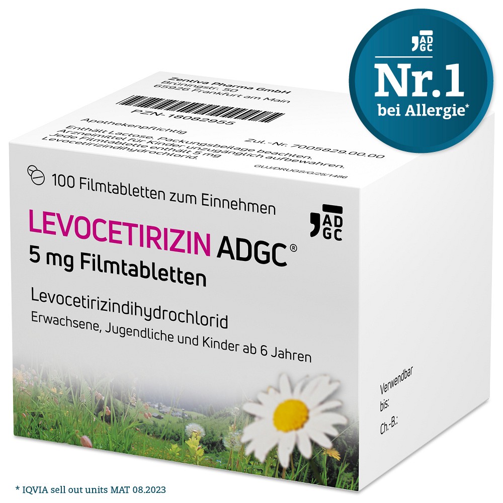 LEVOCETIRIZIN ADGC 5 mg Filmtabletten - 100Stk - ADGC