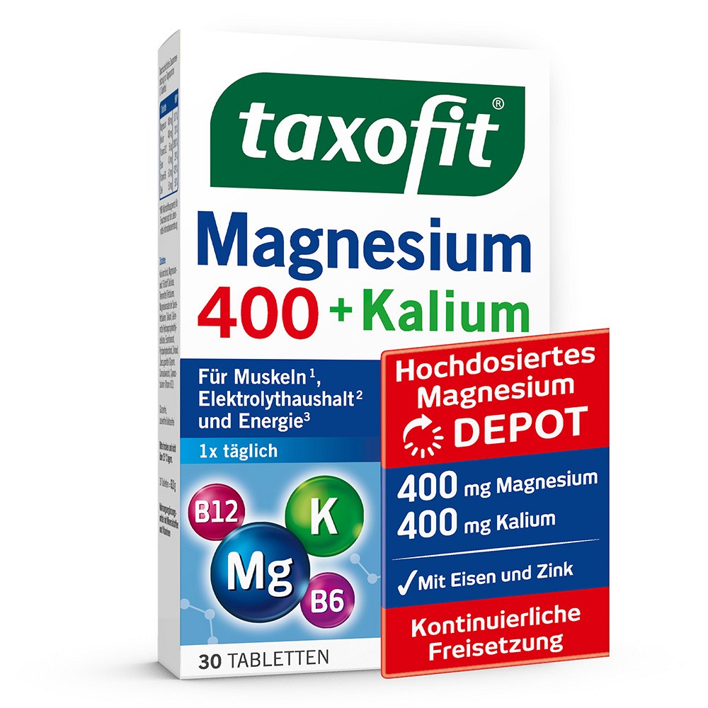 TAXOFIT Magnesium 400+Kalium Depot Tabletten - 30Stk
