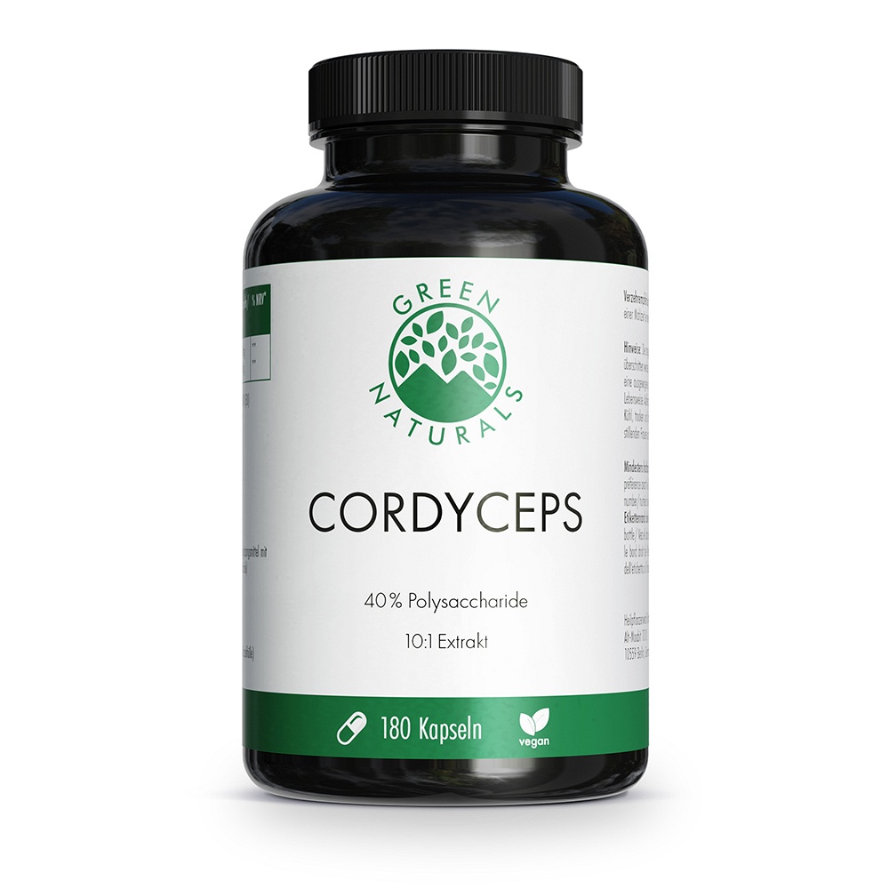 GREEN NATURALS Cordyceps sinensis Kapseln - 180Stk - Gedächtnis & Konzentration