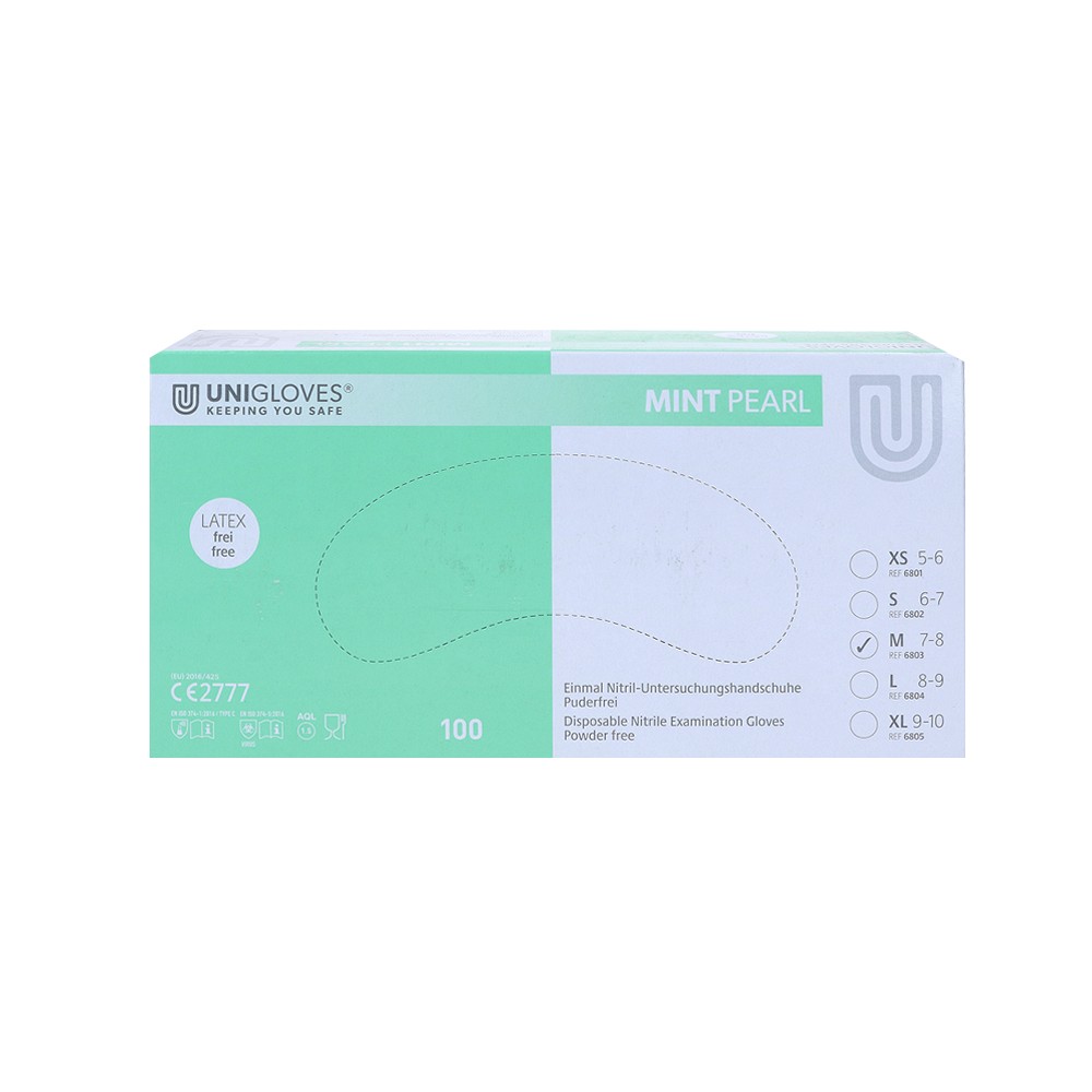 EINMALHANDSCHUH Nitril unste.puderfrei M mint - 100Stk