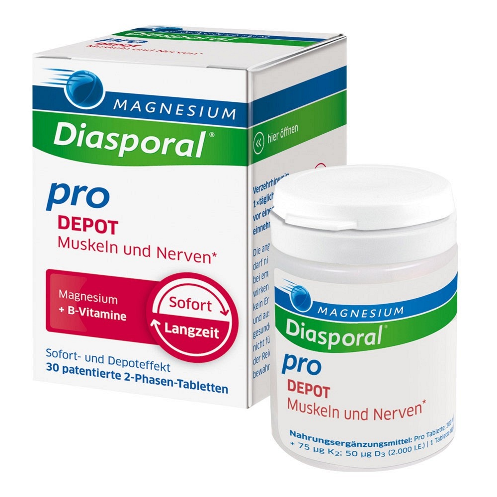 MAGNESIUM DIASPORAL pro+B-Vit.DEPOT Musk.+Nerv.Tab - 30Stk - Stress & Burnout