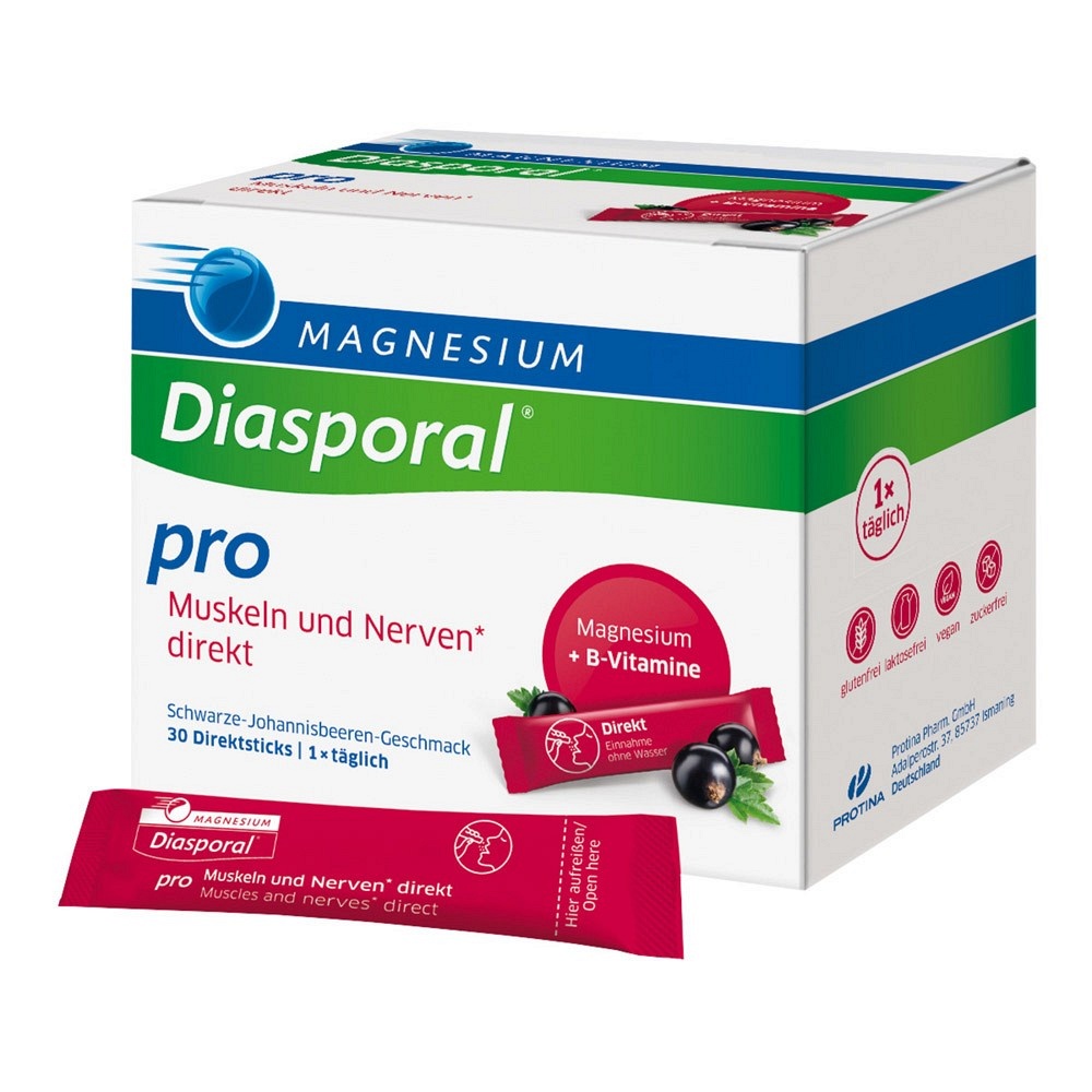 MAGNESIUM DIASPORAL pro+B-Vit.Musk.+Nerven direkt - 30Stk - Stress & Burnout