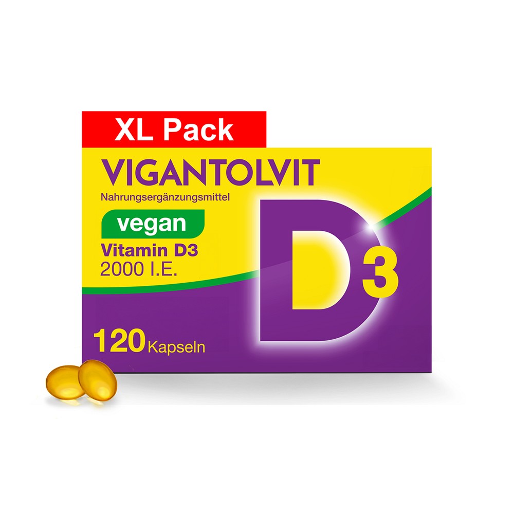 VIGANTOLVIT 2000 I.E. Vitamin D3 vegan Weichkaps. - 120Stk - SONDERANGEBOTE