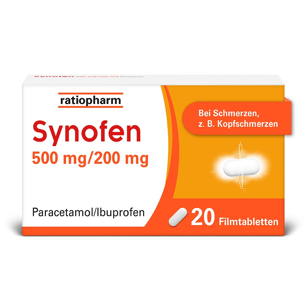 SYNOFEN 500 mg/200 mg Filmtabletten - 20Stk - Haus- & Reiseapotheke