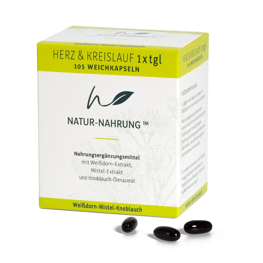 NATUR-NAHRUNG Herz & Kreislauf 1x tgl.Weichkapseln - 105Stk