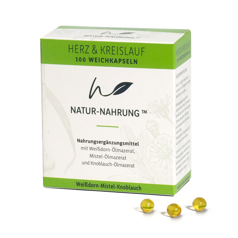 NATUR-NAHRUNG Herz & Kreislauf Weißd.+Mistel+Knobl - 100Stk