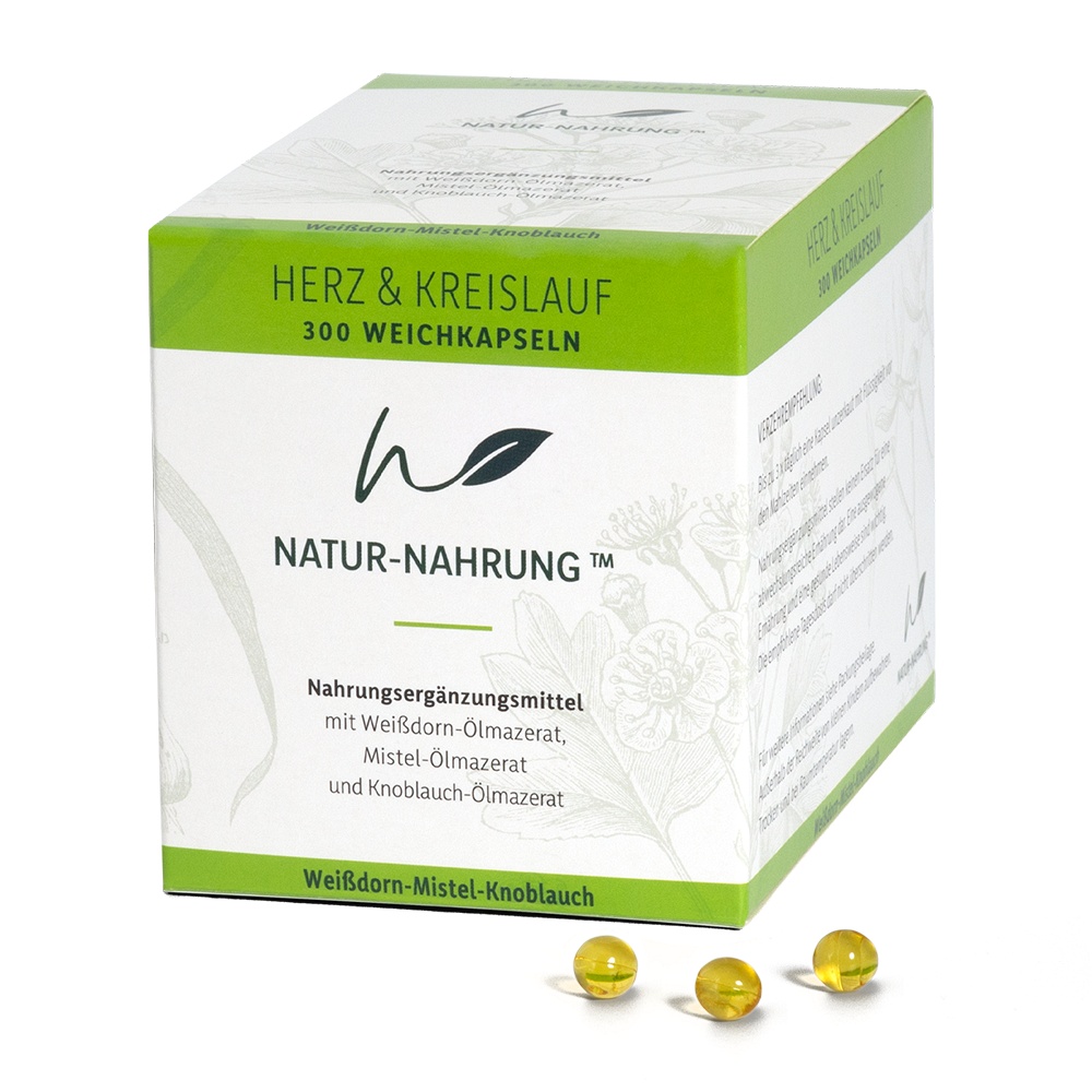 NATUR-NAHRUNG Herz & Kreislauf Weißd.+Mistel+Knobl - 300Stk
