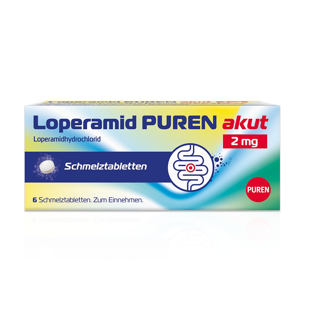 LOPERAMID PUREN akut 2 mg Schmelztabletten - 6Stk