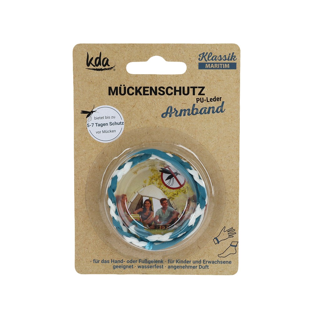 MÜCKENSCHUTZ Armband PU-Leder maritim KDA - 1Stk
