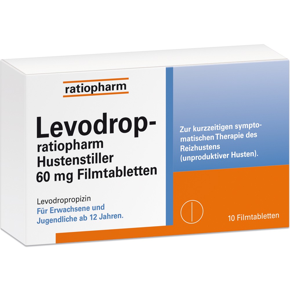 LEVODROP-ratiopharm Hustenstiller 60 mg Filmtabl. - 10Stk