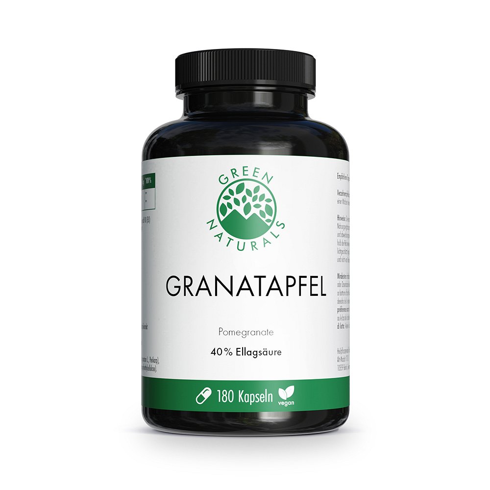 GREEN NATURALS Granatapfel+40% Ellagsäure Kapseln - 180Stk - Vegan