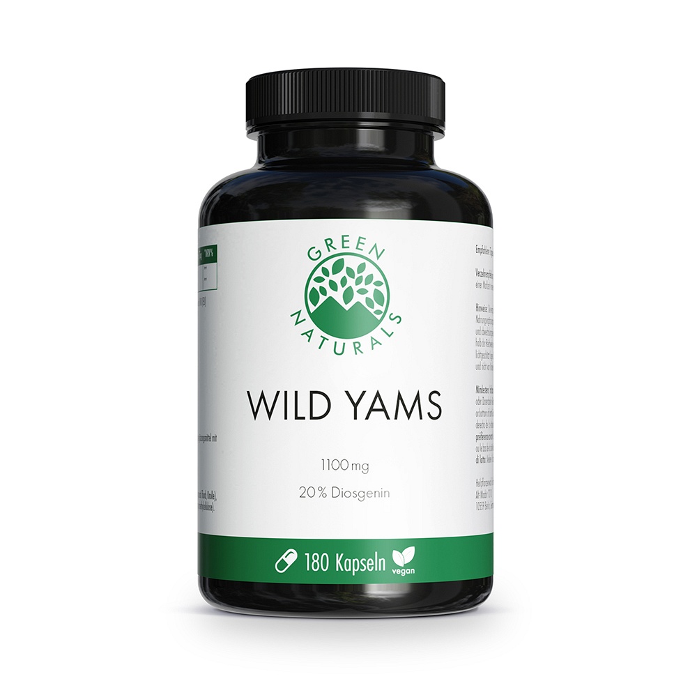 GREEN NATURALS Wild Yam hochdosiert vegan Kapseln - 180Stk - Vegan