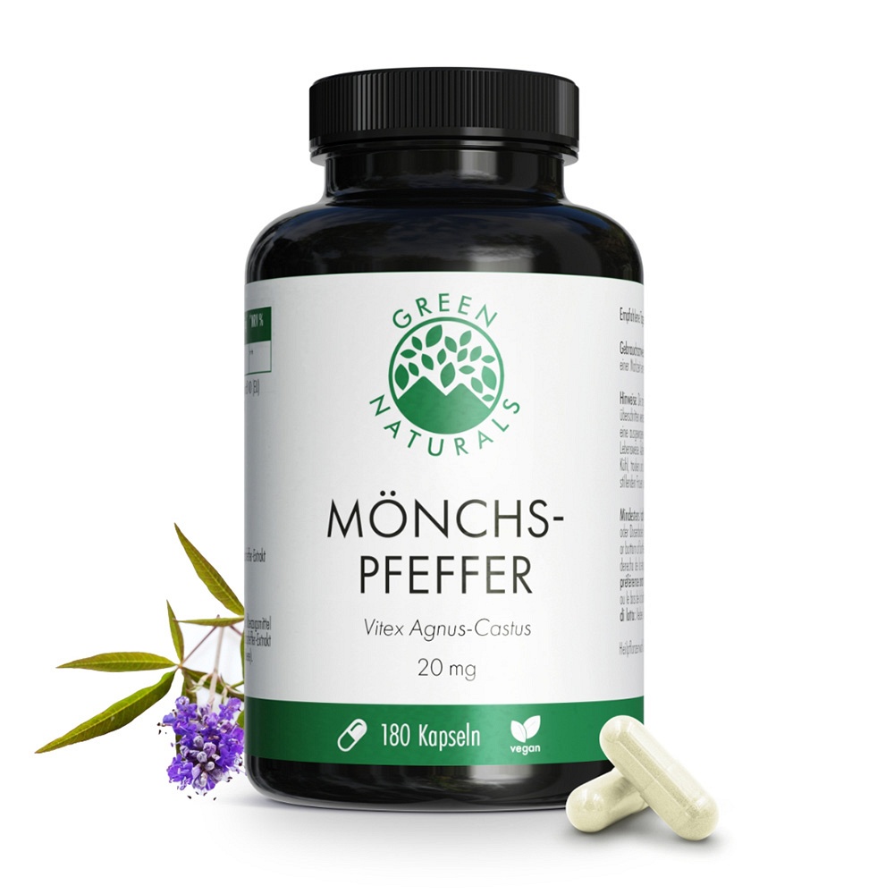 GREEN NATURALS Mönchspfeffer 20mg hochdosiert Kps. - 180Stk - Familienplanung