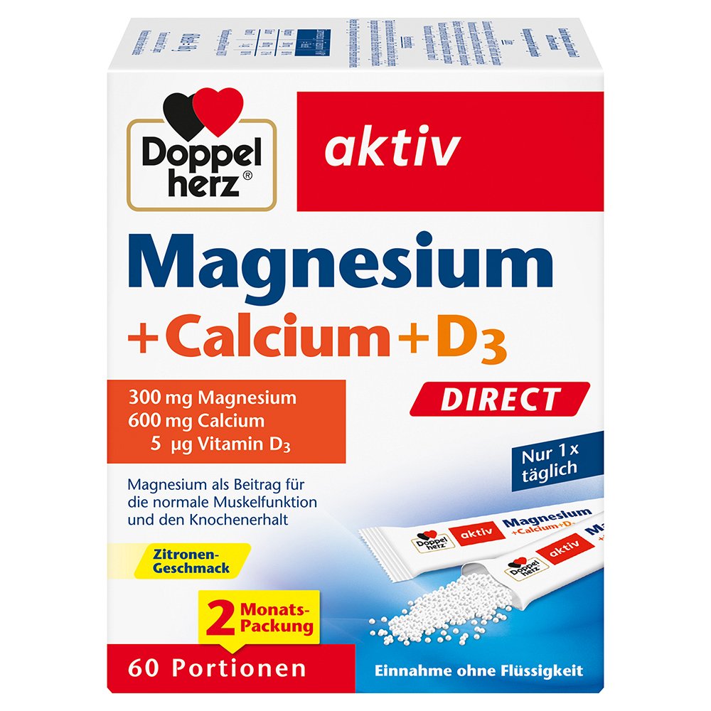 DOPPELHERZ Magnesium+Calcium+D3 DIRECT Pellets - 60Stk