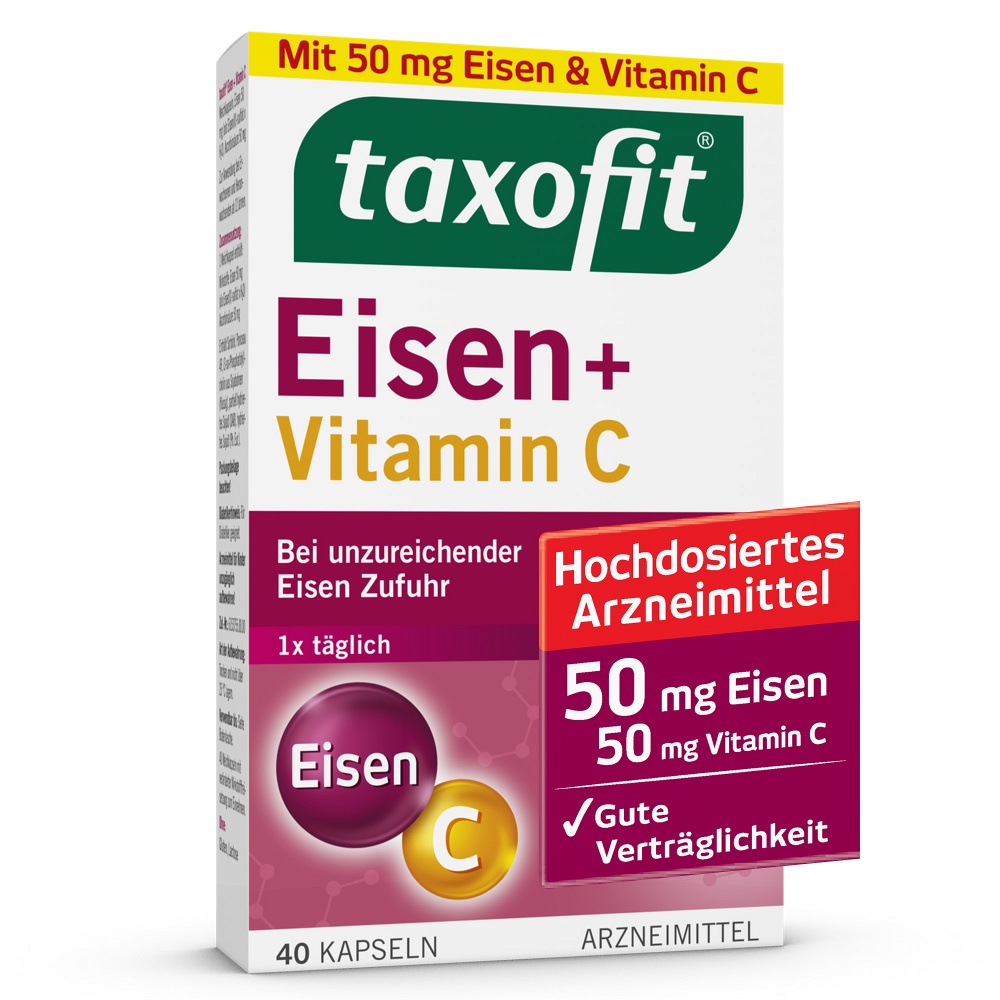 TAXOFIT Eisen+Vitamin C Kapseln - 40Stk