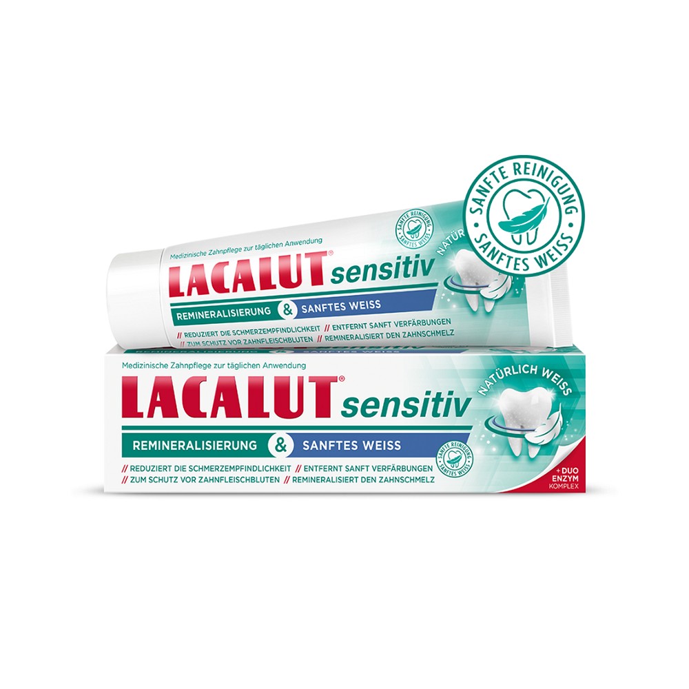 LACALUT sensitiv Remineralisierung & sanftes Weiß - 75ml - Bei Zahnfleischbluten