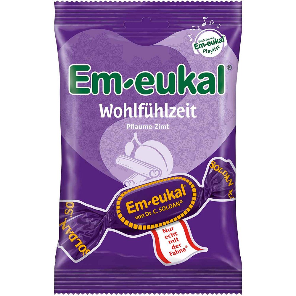 EM-EUKAL Bonbons Wohlfühlmoment Pflaume-Zimt z.h. - 90g