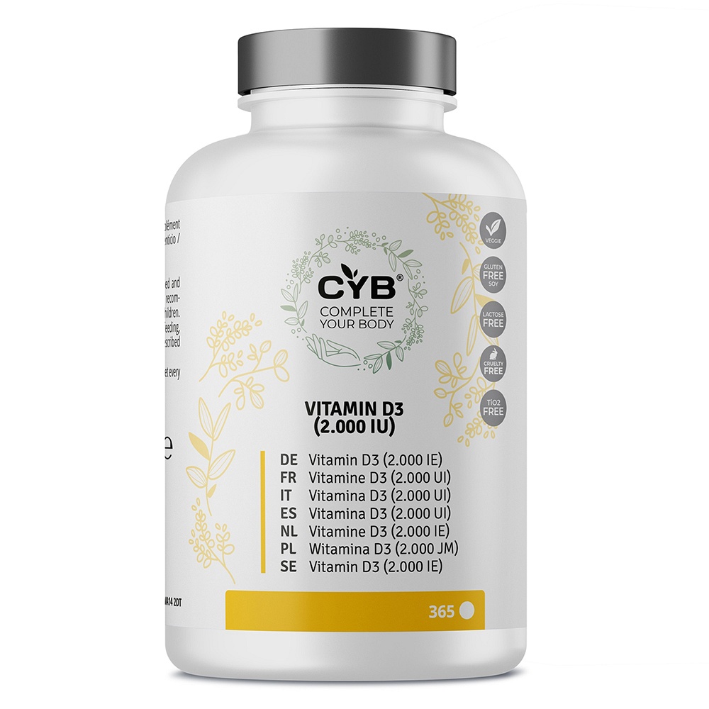CYB Vitamin D3 2000 I.E. hochdosiert Tabletten - 365Stk - Mikronährstoffe