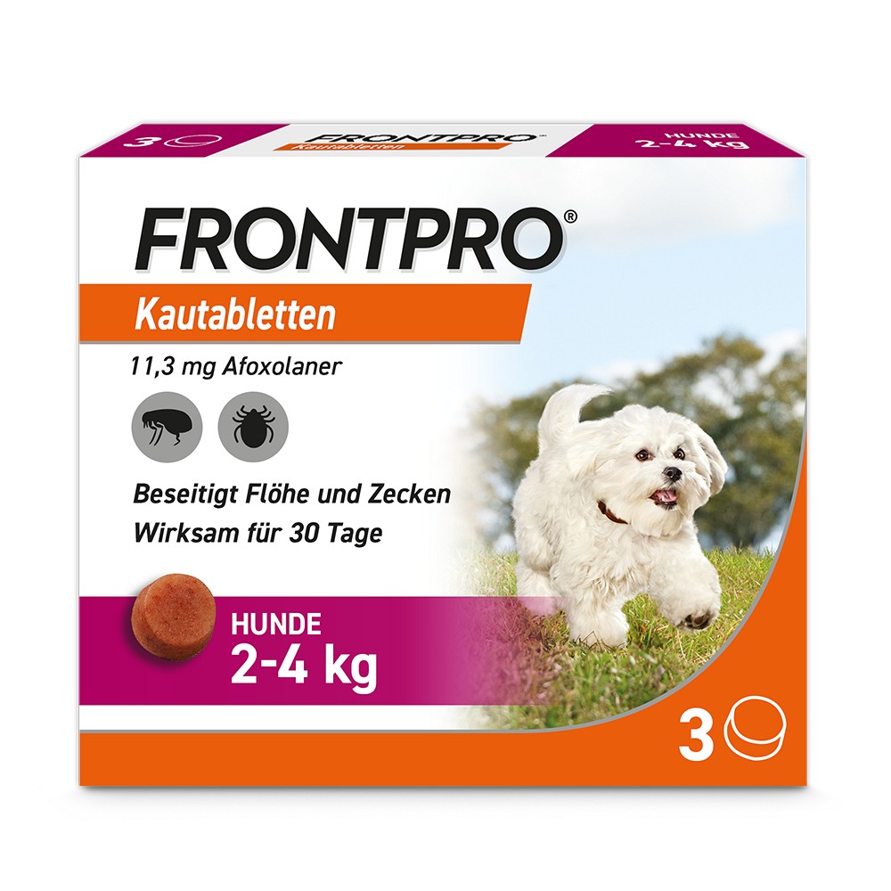 FRONTPRO 11 mg Kautabletten f.Hunde 2-4 kg - 3Stk - Tiergesundheit