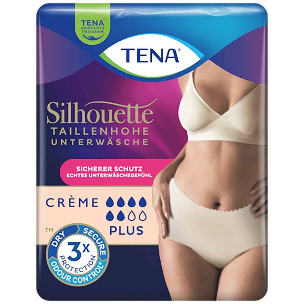 TENA SILHOUETTE plus L creme Inkontinenz Pants - 8Stk