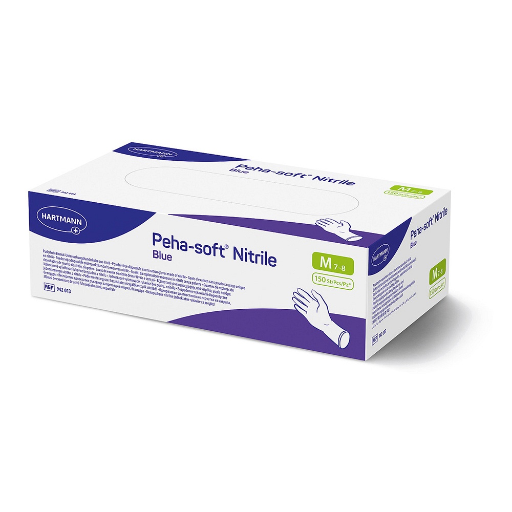PEHA-SOFT nitrile blue Unt.Hands.unsteril pf M - 150Stk