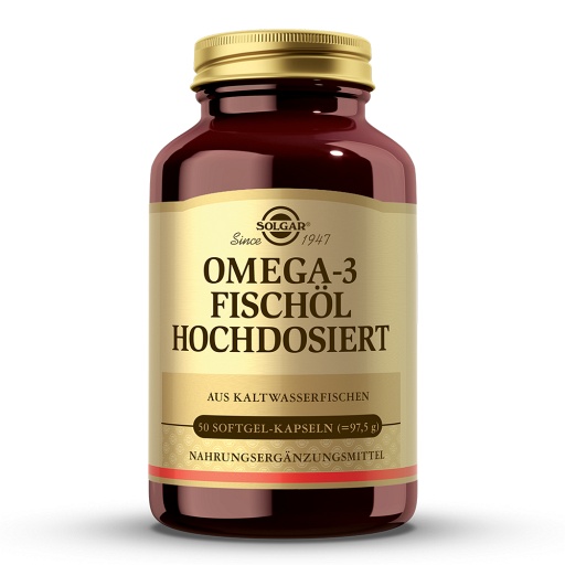 SOLGAR Omega-3 Fischöl hochdosiert Kapseln - 50Stk