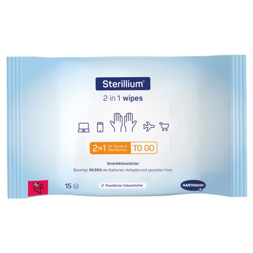 STERILLIUM 2in1 wipes Hand- u.Flächendesinfektion - 15Stk