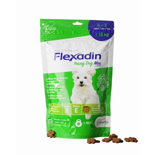 FLEXADIN Young Dog Mini Chews Erg.Futterm.f.Hunde - 1X60Stk - Futter & Leckerlis