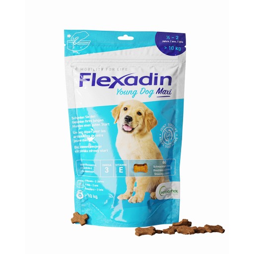 FLEXADIN Young Dog Maxi Chews Erg.Futterm.f.Hunde - 1X60Stk - Gelenke & Knochen