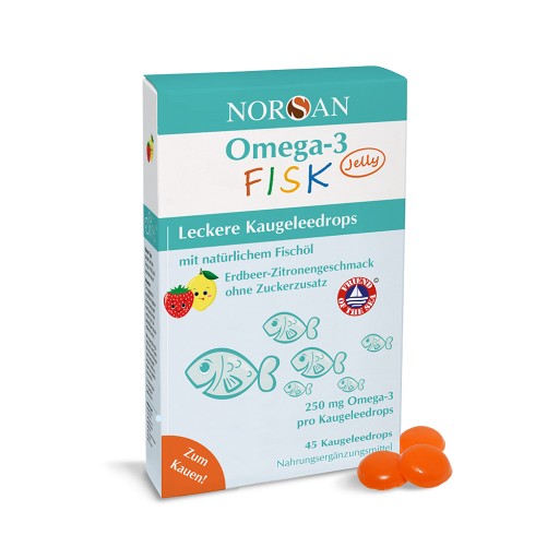 NORSAN Omega-3 FISK Jelly f.Kinder Dragees - 45Stk
