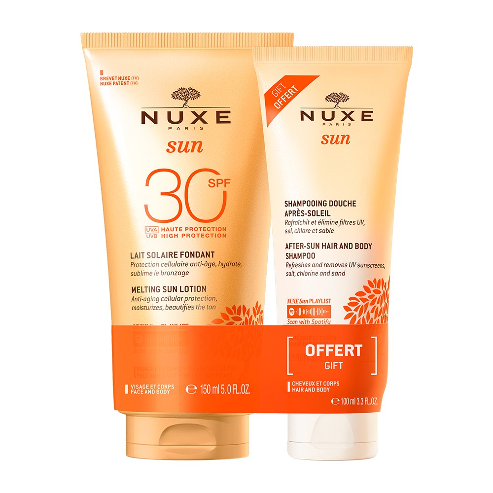 NUXE Sun Set Sonnenmilch LSF 30+gratis Duschshamp. - 1Stk - NUXE Sun UV-Schutz