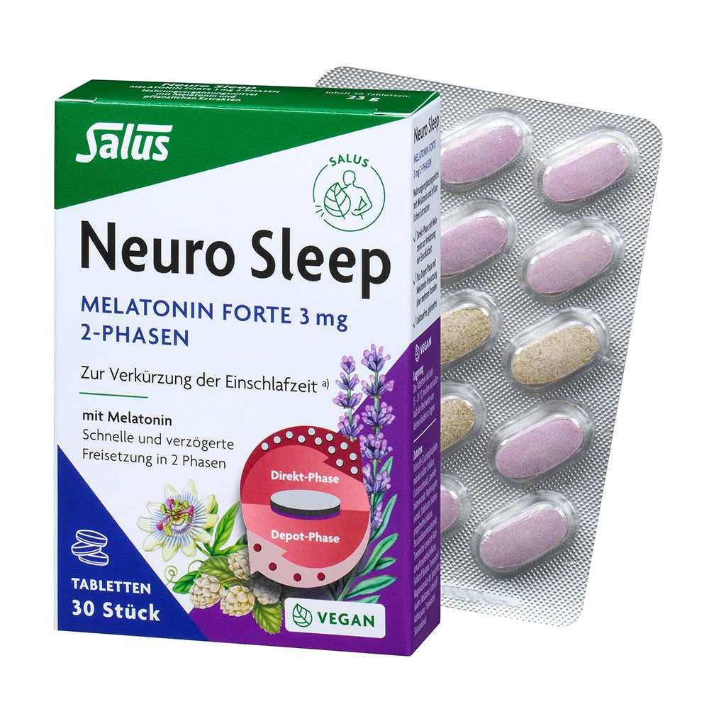 NEURO SLEEP Melatonin Forte 3mg 2-Phasen Tab.Salus - 30Stk