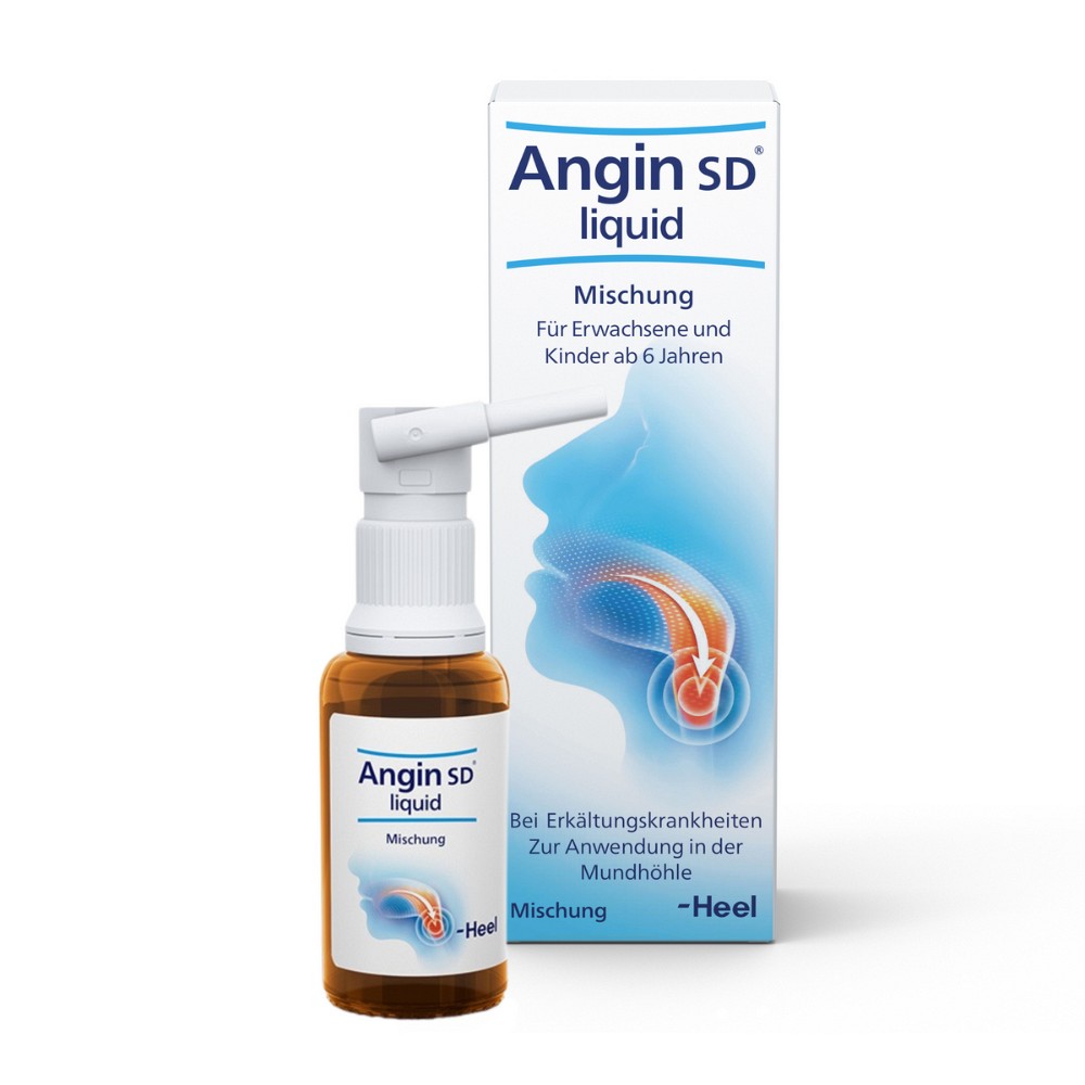 Produktabbildung von Angin SD® liquid auf weißem Hintergrund.