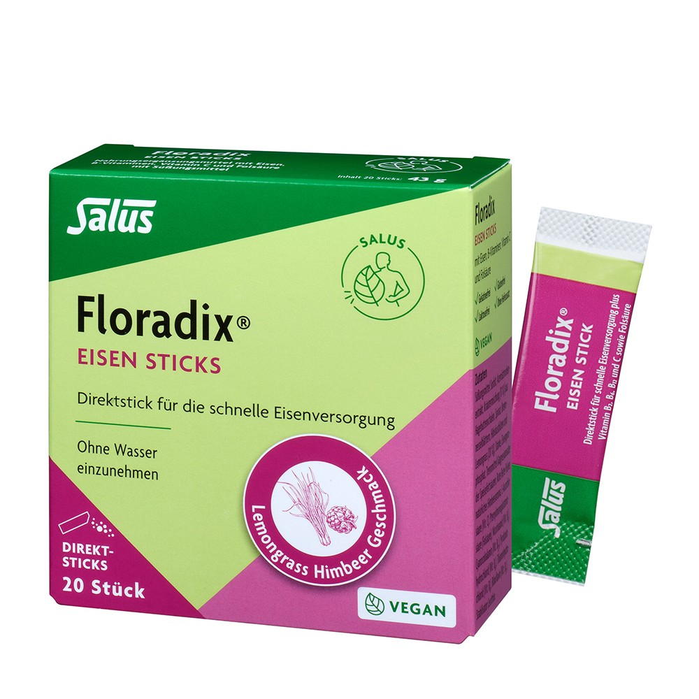 FLORADIX Eisen Sticks Pulver Salus - 20Stk